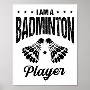 Poster Badminton Est Ma Vie Badminton Player Shuttle
