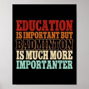 Poster Badminton Est Une Navette Beaucoup Plus Importante