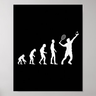 Poster Badminton Evolution Shuttle amusant