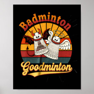 Poster Badminton Goodminton Funny Sports Humour