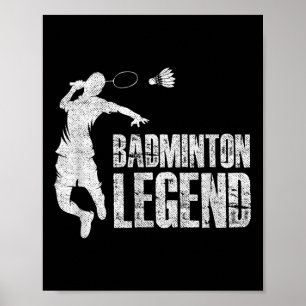 Poster Badminton Legend _ Racket Shuttle _ Badminton Play