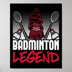 Poster Badminton Living Legend Player Sport Shuttle