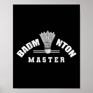 Poster Badminton Master Shuttle Birdie Badminton