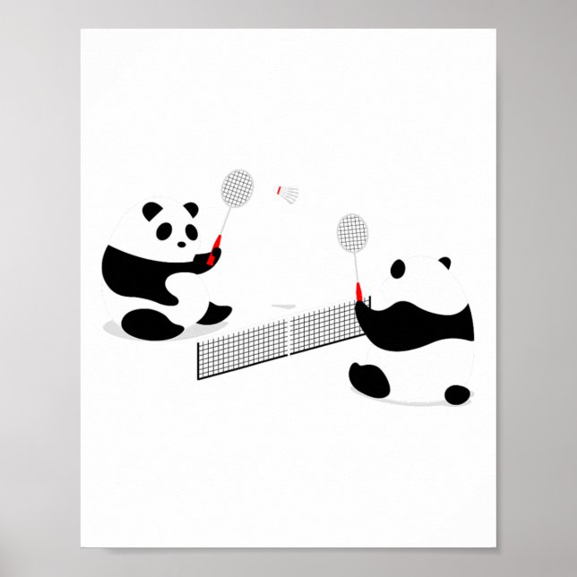 Poster Badminton Panda Volley (Devant)