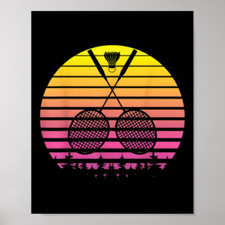Poster Badminton Racket Shutt Fun Sports Player Coach G