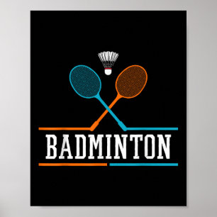Poster Badminton Racket Shutt Team Coach Badminton Play