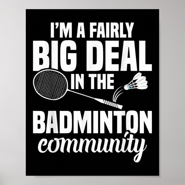 Poster Badminton Racket Shuttle A Assez Grand Badminton P (Devant)