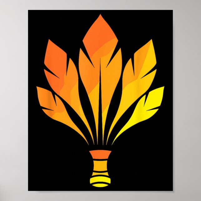 Poster Badminton Shuttle Player Featherball  (Devant)