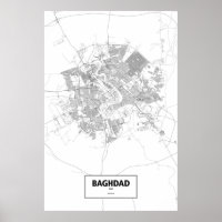 Bagdad, Irak (noir sur blanc)
