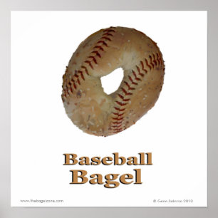 Poster Bagel de base-ball