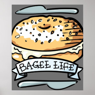 Poster Bagel Life Tout Bagel est tout pour moi