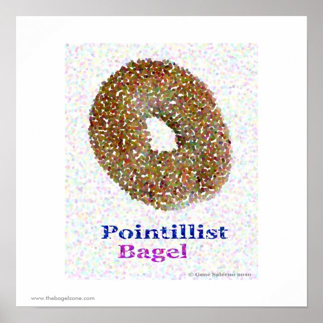 Poster Bagel Pointilliste (Devant)