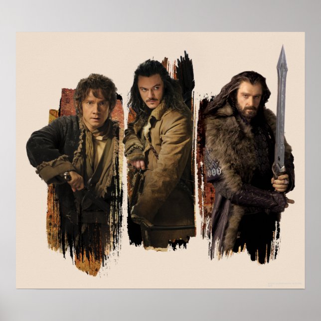 POSTER BAGGINS™, BARD THE BOWMAN™ & THORIN OAKENSHIELD™ (Devant)