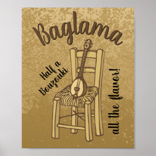 Poster Baglama sur la chaise