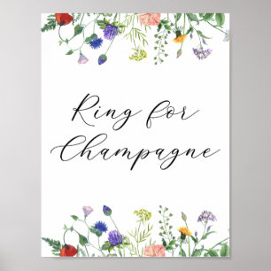 Poster Bague de champs fleurs sauvages pour Champagne