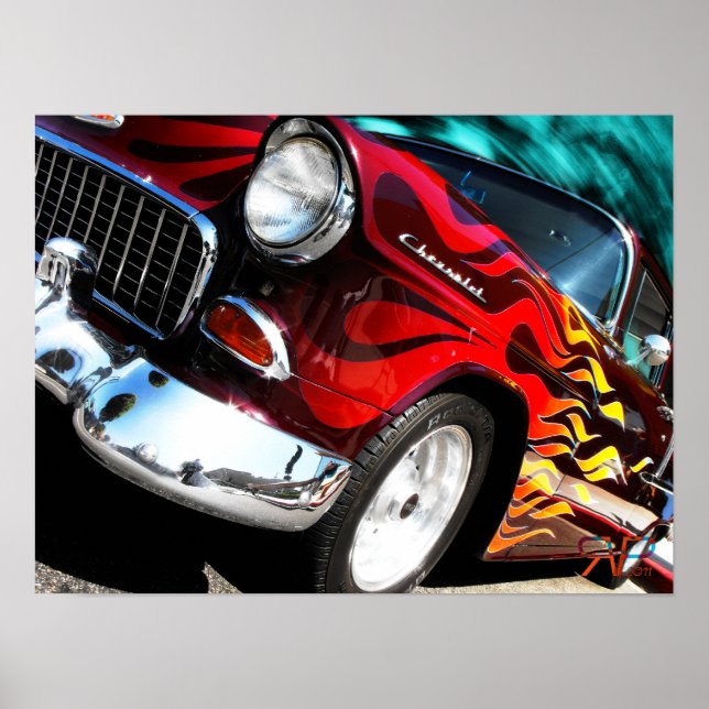 Poster Baguette chaude Chevy 1955 (Devant)