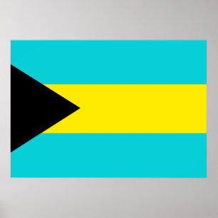 Poster Bahamas Flag