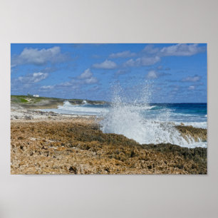 Poster Bahamas Splash, Great Abaco Island, Bahamas