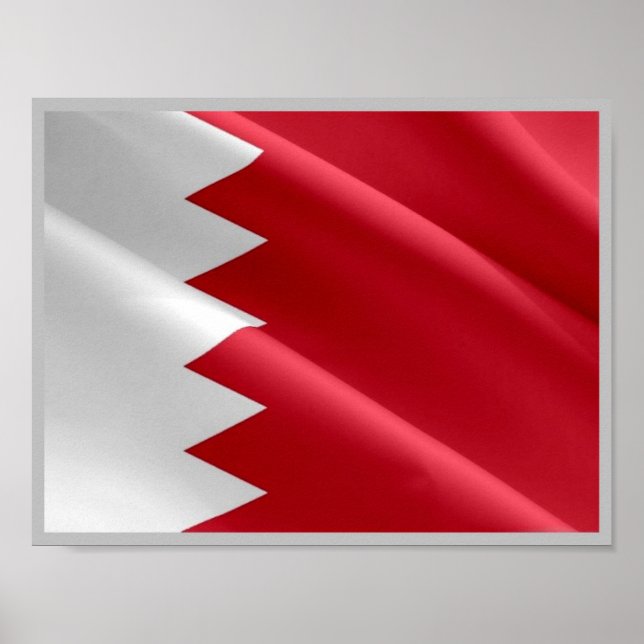 Poster Bahreïn - Drapeau. (Devant)