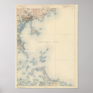 Poster Baie de Boston, le Massachusetts