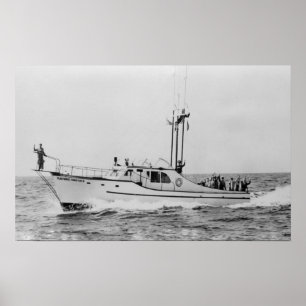 Poster Baie de Depoe, bateau de martin-pêcheur de