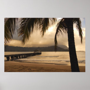 Poster Baie de Hanalei - Kauai, Hawaï