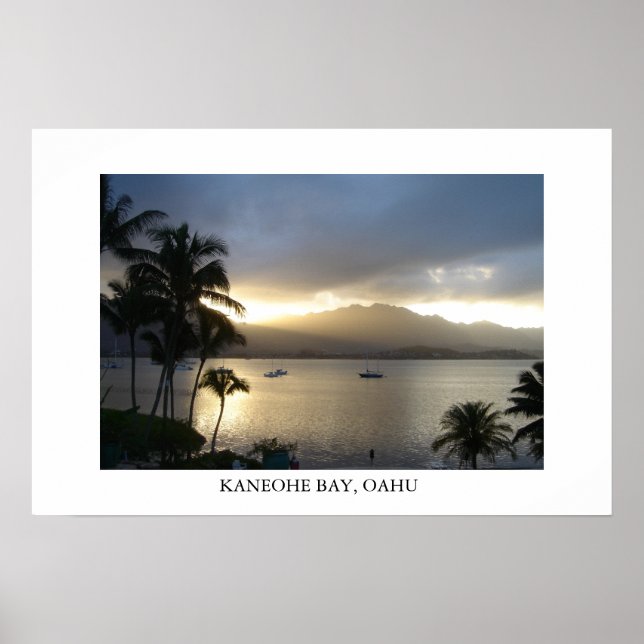 Poster Baie de Kaneohe, Oahu (Devant)