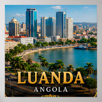 Baie de Luanda et skyline moderne angolais