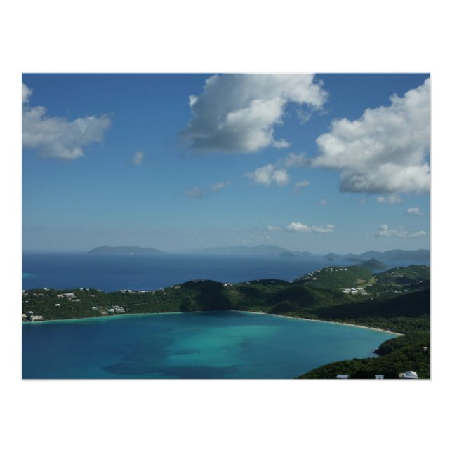 Poster Baie de Magens, scene de l'île St Thomas Beautiful (Devant)