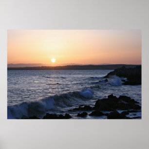 Poster Baie de Monterey, lever du soleil sur la mer (3 su