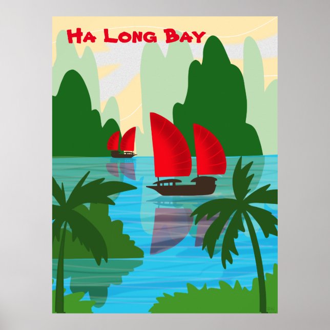 Poster Baie d'Ha Long, Vietnam (Devant)