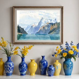 Poster Baie d'Uri, Brunnen par John Sargent