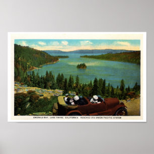 Poster Baie verte, les années 1920 du lac Tahoe