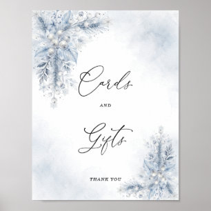 Poster Baies blanches gelées Cartes et cadeaux de mariage