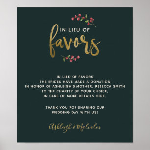 Poster Baies D'Aquarelle En Lieu Et Place Des Faveurs Sig