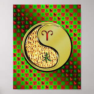 Poster Baies et chèvre métallique