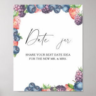 Poster Baies - idées de soirée en amoureux. Jeu de jar de