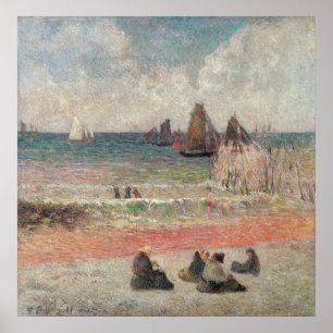Poster Baigner Dieppe par Paul Gauguin, beaux-arts