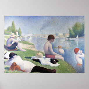 Poster Baigneurs à Asnières peinture de Georges Seurat 
