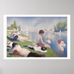 Poster Baigneurs chez Asnières, 1884 (huile sur la toile