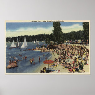 Poster Baigneurs sur la plage de Bathing Cove
