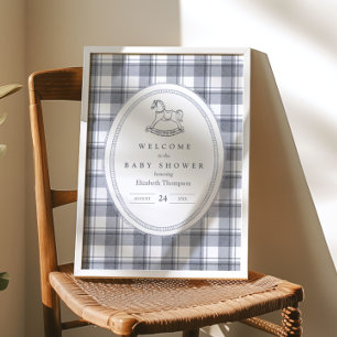 Poster Baignoire à bascule vintage pour Baby Shower Prépa