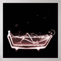 BAIGNOIRE SKELETON DE VISION X RAY - ROUGE