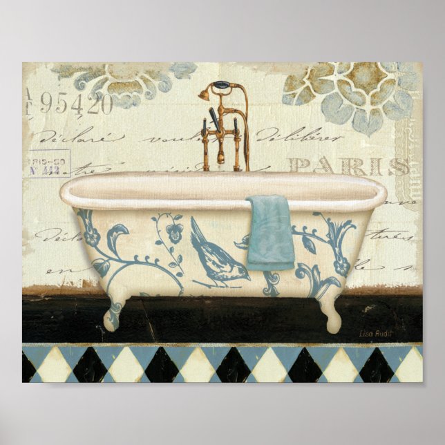 Poster Baignoire vintage (Devant)