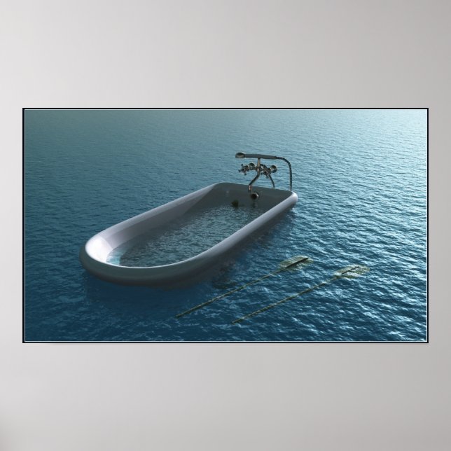 Poster Baignoire Voyage (Devant)