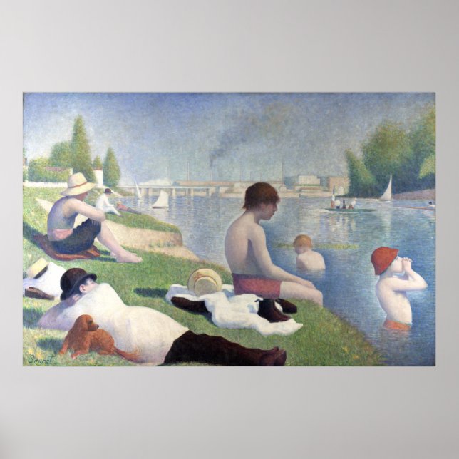 Poster Baignoires à Asnieres, Georges Seurat (Devant)