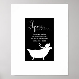 Poster Bain Bonheur Bubble