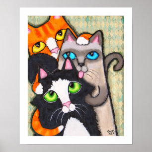 Poster Bain de chat de Tuxedo