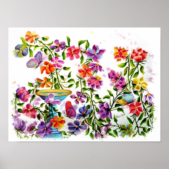 Poster Bain Garden Bird (Devant)