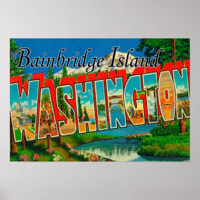 Poster Bainbridge Island, Washington (Devant)